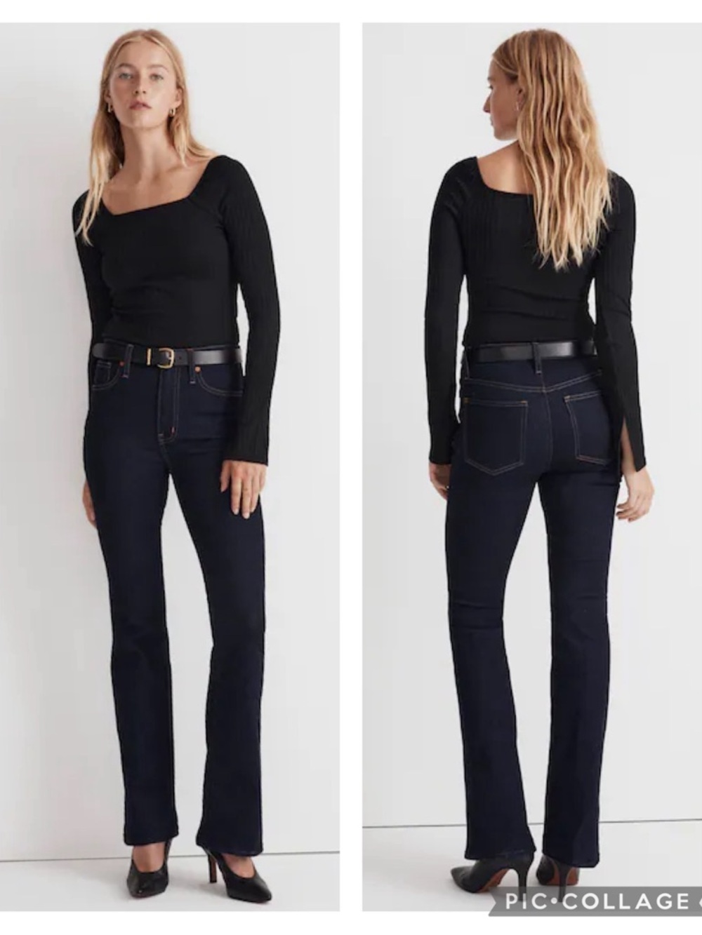 EUC Madewell High Rise Skinny Flare Jeans in Rinse Wash